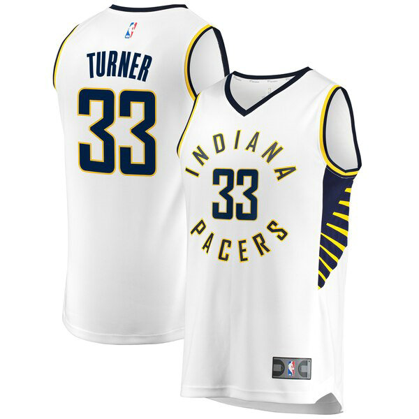 Maillot Indiana Pacers Homme Myles Turner 33 Association Edition Blanc